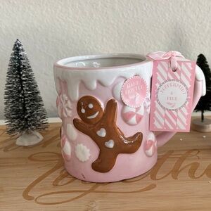 Pink Gingerbread Peppermint Mug NEW